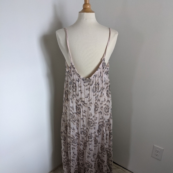 ELANA Balai Silk Blend Tiered Maxi Dress M - Picture 11 of 12